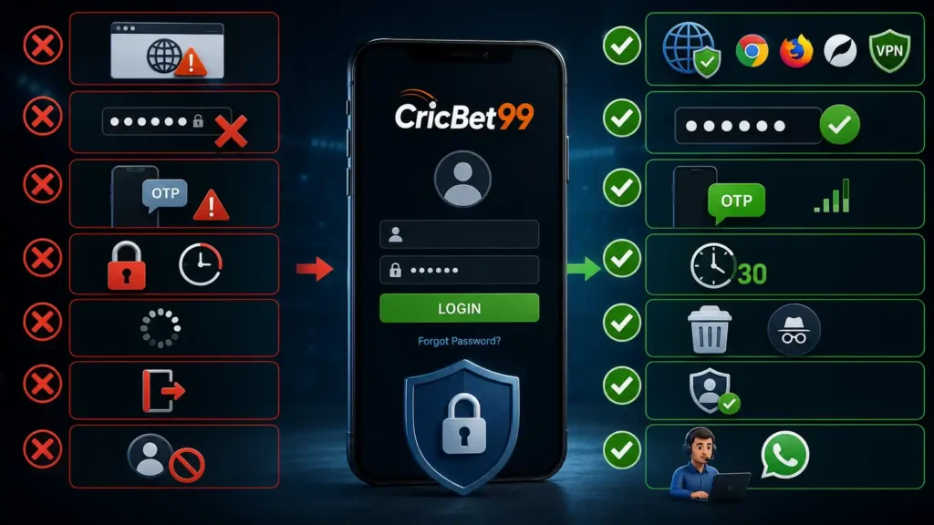 CricBet99 Login Not Working? Fix Every Problem Here