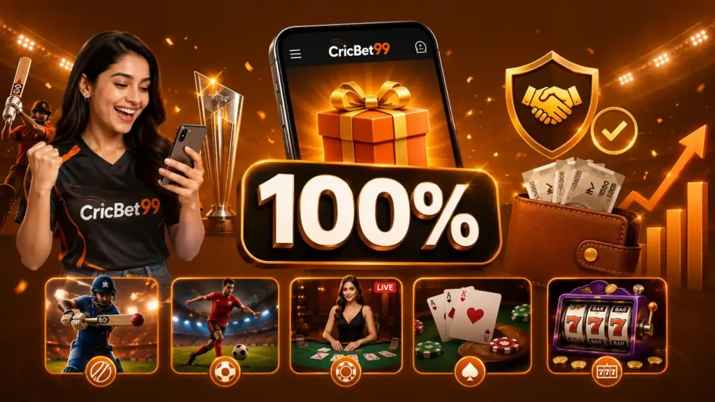 The CricBet99 welcome bonus is the platform's biggest offer for new players
