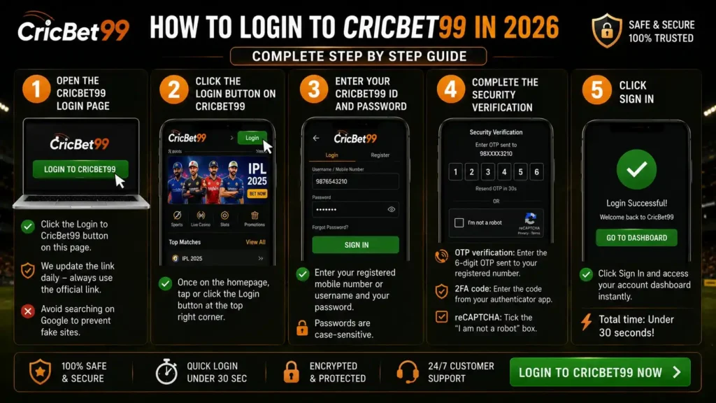 How to Login to CricBet99 in 2026